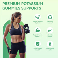 Agumoon potassium gummies chew texture close-up emphasizes tasty convenience.