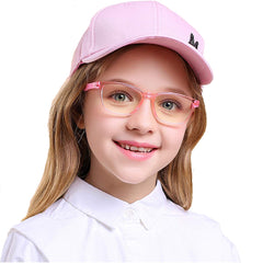 AHXLL Kids glasses side view shows lightweight TR90 frame for active wear