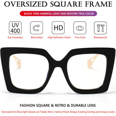 AIEYEZO blue light blocking UV400 lenses reduce screen glare.