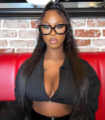 AIEYEZO thick-frame blue light glasses, side view, durable design for all-day wear