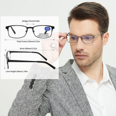 AIKLLY grey rectangle readers offer blue light blocking for screens.