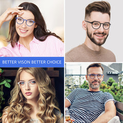 AIKLLY round tortoise-shell reading glasses offering versatile style and comfort.