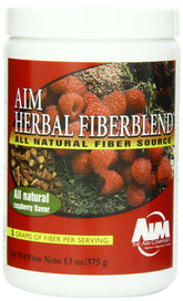 AIM Herbal Fiberblend raspberry powder canister ready for daily fiber routine