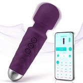 AImassa wand app control for customizable massage on neck and shoulders.