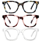 AIMISUV blue light blocking reading glasses close-up lenses for comfortable screen time.