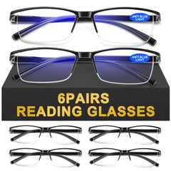 AIMISUV six-pack reading glasses with blue light protection for comfortable reading