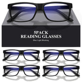 AIMISUV reading glasses front view with blue light blocking for comfortable screen time.