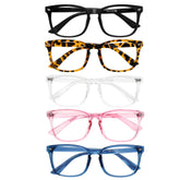 AIMISUV reading glasses with multicolor frames for comfortable 3.25x magnification.
