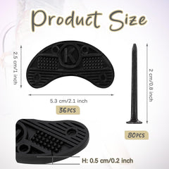 AIQINHU rubber heel taps close-up showing durable protection