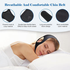 AIR BLOW Chin Strap fabric highlights soft elasticity for long-night comfort.