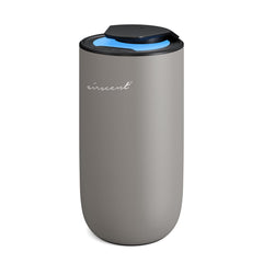 Air-Scent Mini Waterless Diffuser in silver finish, front view for subtle home fragrance.
