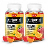 Airborne Immune Essentials bottle showing orchard fruit gummies for daily immune support.
