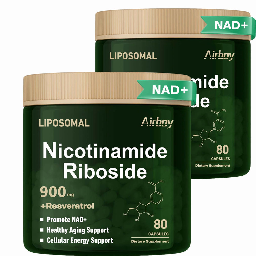 Airboy liposomal nicotinamide riboside bottle supports energy and focus.