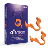 Air Max nasal dilators sleeping pack shown for nighttime use improving nasal airflow