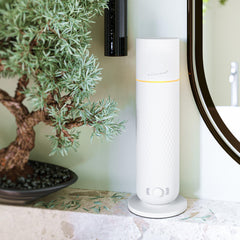 Air-Scent Waterless Diffuser white LED night-light on for calming ambience