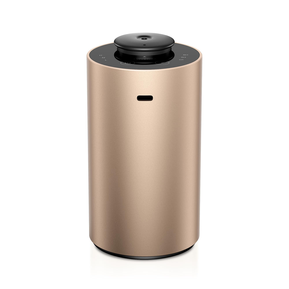 Airversa ANX premium desert titanium diffuser top view, showcasing elegant metal finish for home scenting