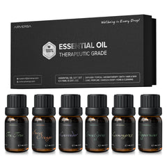 Airversa conjunto de seis aceites aromáticos para difusor, ideal para crear un ambiente relajante.