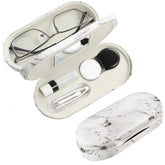 AITIME marble 2-in-1 case front view for glasses and lenses
