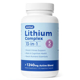 AiVital Lithium Orotate 5mg bottle shown for daily balance and focus support.