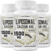 AJAXERRUE liposomal Calcium AKG bottle highlighting high absorption formula