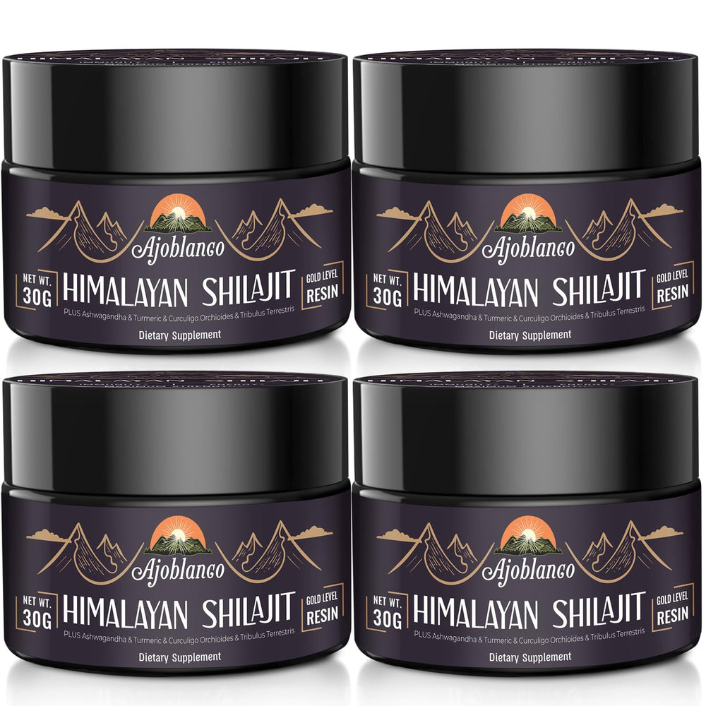Ajoblanco Himalayan Shilajit Resin jar for daily vitality