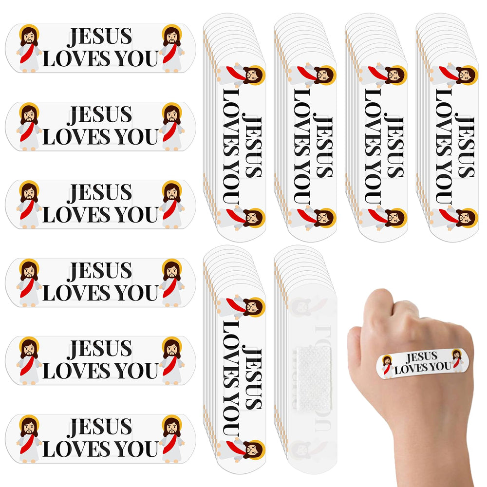 AKAIXI Jesus Bandages pack front shows 60-count daily care.