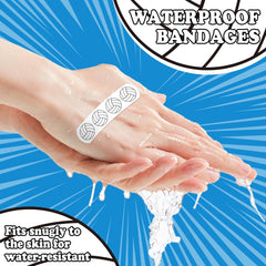 AKAIXI volleyball bandages packaging laid flat, easy to stock in bags and kits.