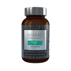 AKARALI Tongkat Ali bottle and capsules for daily energy support