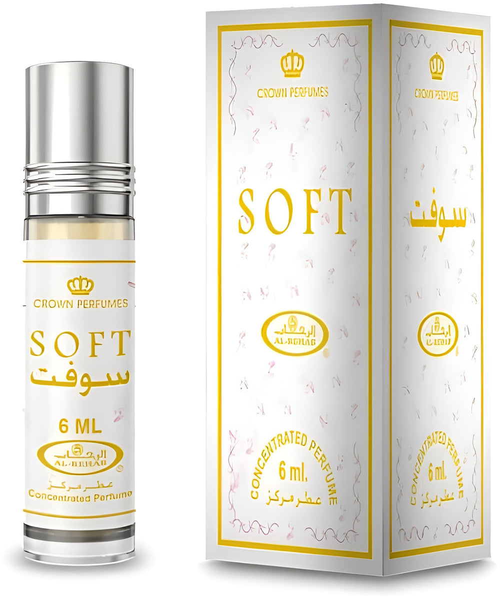 Al-Rehab Soft Roll-On bottle, compact 6ml design for on-the-go fragrance refresh.
