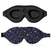 ALASKA BEAR sleep mask with molded eye cups for comfortable, eyelash-friendly relaxation.