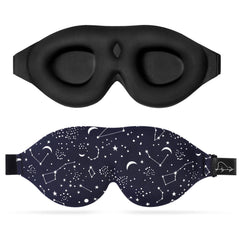ALASKA BEAR sleep mask with molded eye cups for comfortable, eyelash-friendly relaxation.