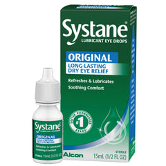 Alcon Systane, botella de gotas para ojos, alivio rápido de ojos secos