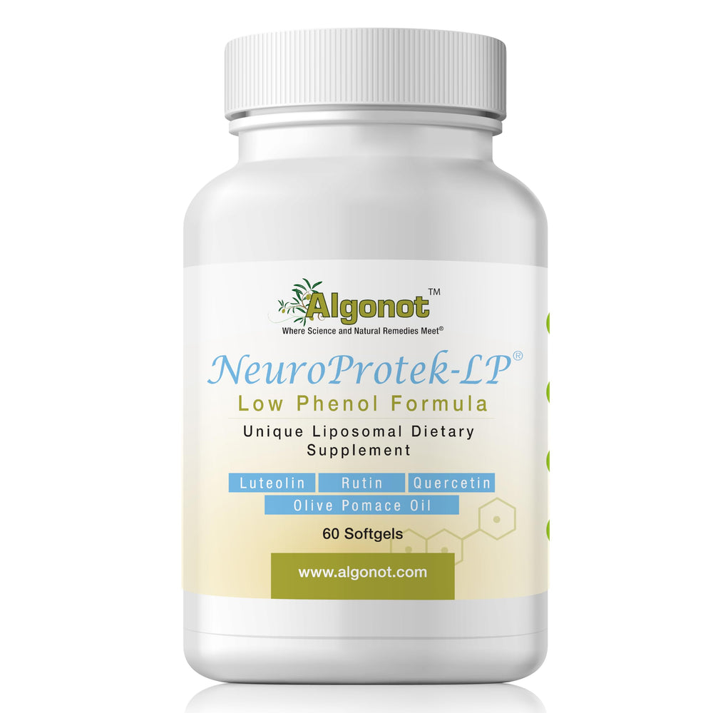 Algonot NeuroProtek Low Phenol softgels bottle for easy daily use