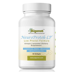 Algonot NeuroProtek Low Phenol softgels bottle for easy daily use