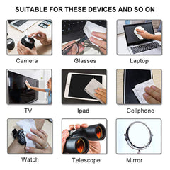 ALIBEISS microfiber cloth included for quick drying and streak-free results