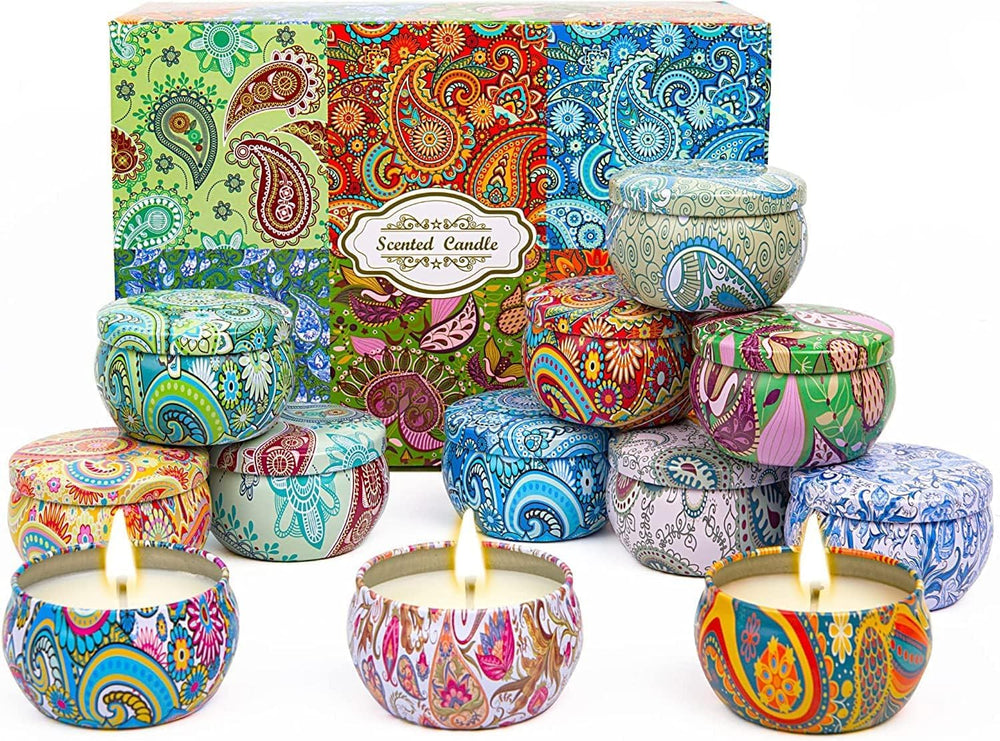 Alikiai 12-pack soy wax candles in a gift box for home gifting.