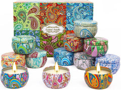 Alikiai 12-pack soy wax candles in a gift box for home gifting.