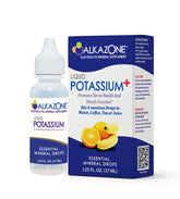 Alkazone Liquid Potassium Plus bottle showcases dosing convenience for hydration support.