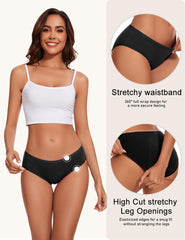 ALLBASE women's period underwear-moisture-wicking-fabric keeps you dry during active days.
