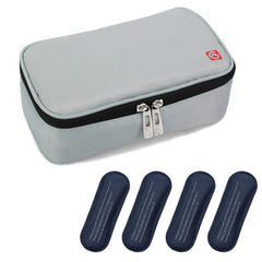 ALLCAMP insulin cooler travel case front view, compact and easy to carry.