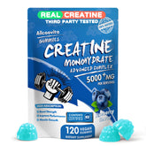 Allcoovita Creatine Gummy bottle with 120 gummies for daily workout support
