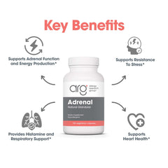 Allergy Research Group adrenal bottle with spoon showing dosage