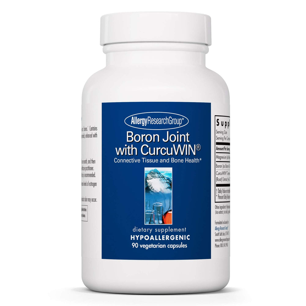 Allergy Research Group Boron Joint bottle front highlights bone support potential