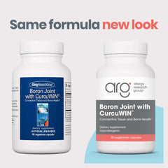 Allergy Research Group Boron Joint capsules show vegetarian hypoallergenic formulation
