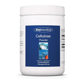 Allergy Research Group cellulose powder bottle showing convenient daily insoluble fiber for bowel health.