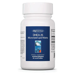 Allergy Research Group DHEA 25mg tablet in a micronized lipid matrix for improved absorption.