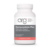 Allergy Research Group Homocysteine Plus bottle supports balanced homocysteine metabolism with Setria glutathione.