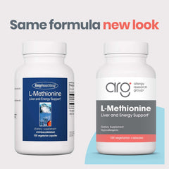 Close-up of L-Methionine 500 mg label on bottle