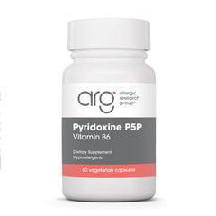 Allergy Research Group Pyridoxine P5P bottle offers daily vitamin B6 support in a doctor-developed formula.