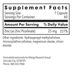 Close-up of zinc picolinate pill inside bottle
